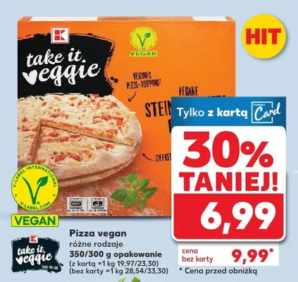 Pizza vegan różne rodzaje promocja w Kaufland