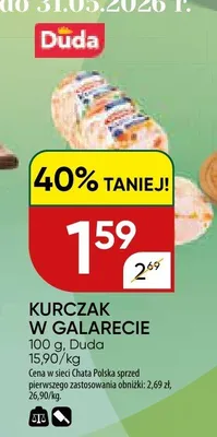 Kurczak w galarecie Duda promocja w Chata Polska