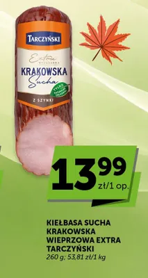 Kiełbasa sucha krakowska wieprzowa extra Tarczyński promocja w Euro Sklep