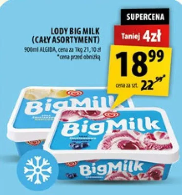 Lody Big Milk promocja w Arhelan