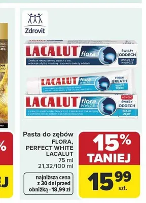 Pasta do zębów Lacalut Perfect White promocja w Carrefour