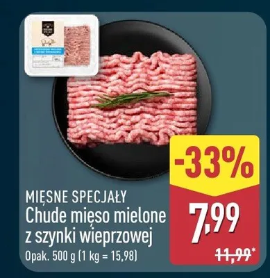 Chude mięso mielone z szynki wieprzowej Mięsne Specjały promocja w Aldi