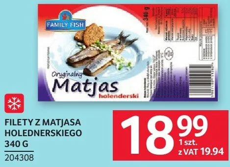 Filety z matjasa holenderskiego 340 g promocja w Selgros