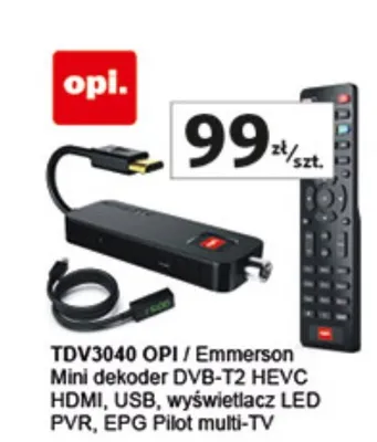 DVB-T2 tuner dekoder DVB-T2 HEVC HDMI, USB, wyszukiwacz LED PVR, EPG Plus multi TV promocja w Auchan