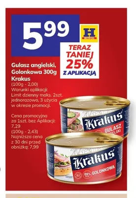 Gulasz angielski Krakus promocja w Hitpol