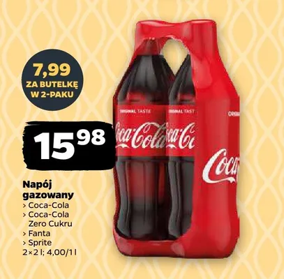Napój gazowany Coca-Cola Zero Cukru promocja w Netto
