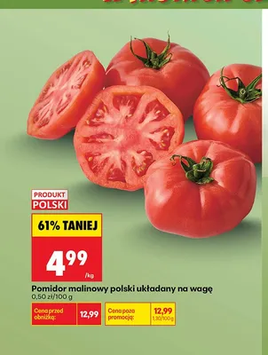 Pomidor malinowy polski układany na wagę promocja w Biedronka