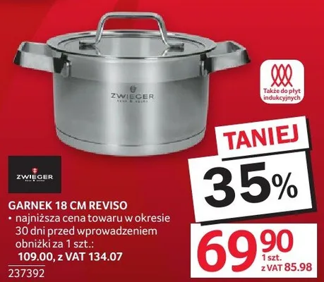 Garnek 18 cm REVISO ZWIEGER promocja w Selgros