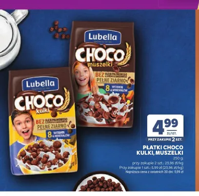 Płatki śniadaniowe Lubella Choco kulki promocja w Stokrotka