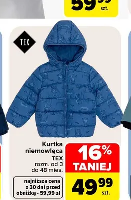 Kurtka niemowlęca TEX promocja w Carrefour