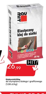 Klej do siatki do styropianu białego i grafitowego Baumit promocja w Bricomarche