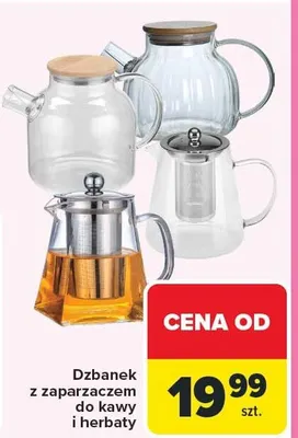Dzbanek z zaparzaczem do kawy i herbaty promocja w Carrefour