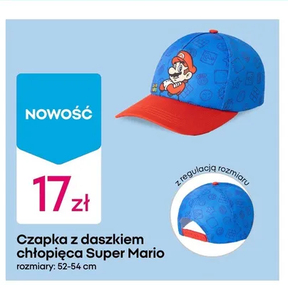 Czapka z daszkiem chłopięca Super Mario promocja w Pepco