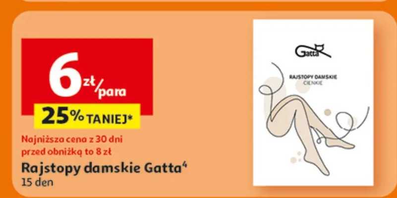 Rajstopy damskie Gatta 15 den promocja w Auchan
