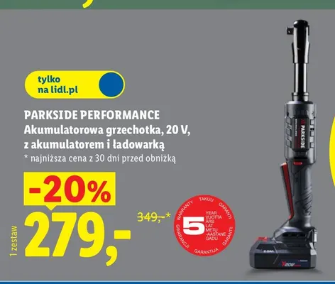 Akumulatorowa grzechotka z akumulatorem i ładowarką Parkside Performance promocja w Lidl