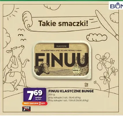 Miks tłuszczowy Finuu Klasyczne Bunge promocja w Stokrotka