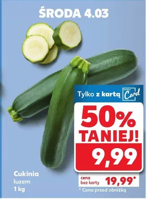Cukinia luzem 1kg promocja w Kaufland