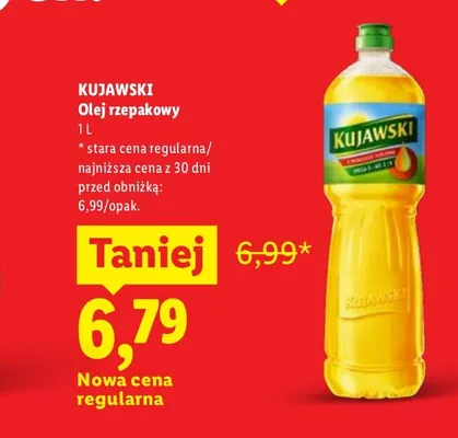 Olej rzepakowy Kujawski promocja w Lidl