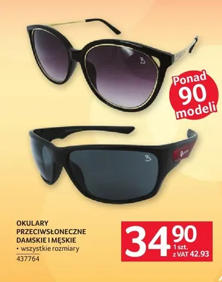 Okulary przeciwsłoneczne damskie i męskie promocja w Selgros