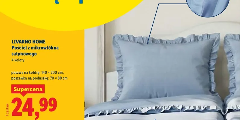 Pościel z mikrowłókna satynowego 140x200cm promocja w Lidl