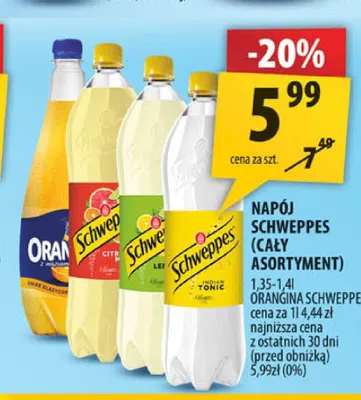 Napój Schweppes promocja w Arhelan