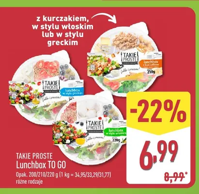 Lunchbox TO GO z kurczakiem Takie Proste promocja w Aldi