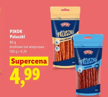 Paluszki wieprzowe Pikok promocja w Lidl
