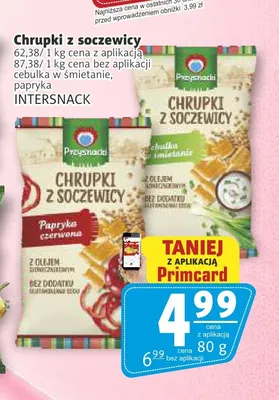 Chrupki z soczewicy o smaku papryki Przysnacki promocja w Prim Market