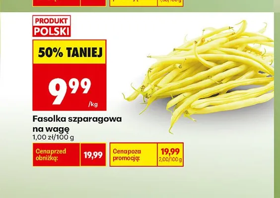 Fasolka szparagowa polska na wagę promocja w Biedronka