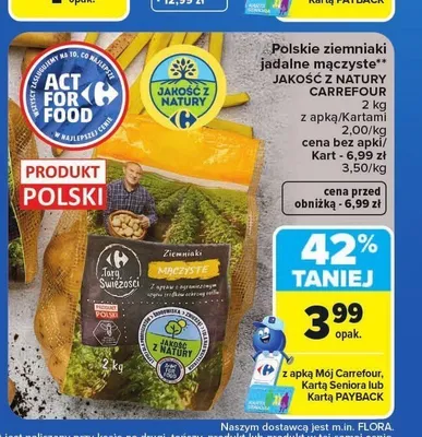 Ziemniaki jadalne mączyste Jakość z Natury Carrefour polskie promocja w Carrefour Market