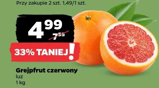Grejpfrut czerwony luz promocja w Netto