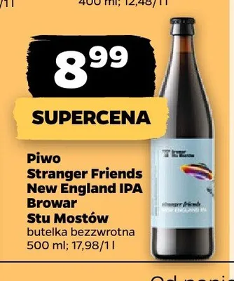 Piwo Stranger Friends New England IPA Browar Stu Mostów promocja w Netto