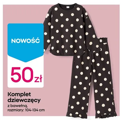 Komplet dziewczęcy z bawełną promocja w Pepco