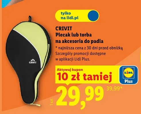 Plecak lub torba na akcesoria do padla promocja w Lidl