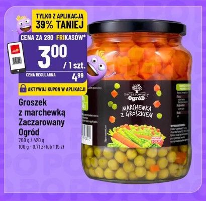 Groszek z marchewką Zaczarowany Ogród promocja w POLOmarket
