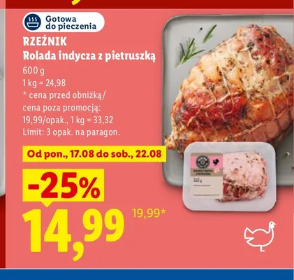 Rolada indycza z pietruszką Rzeźnik promocja w Lidl