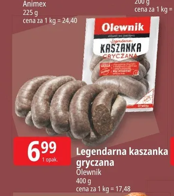 Legendarna kaszanka gryczana Olewnik promocja w Leclerc