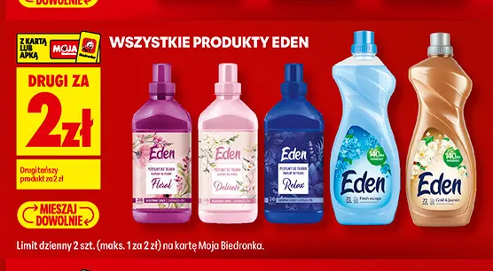 Płyn do płukania tkanin Eden Delicate promocja w Biedronka