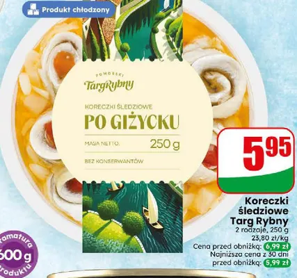 Koreczki śledziowe Targ Rybny promocja w Dino