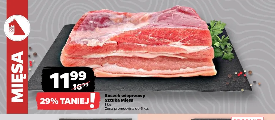 Boczek wieprzowy Sztuka Mięsa promocja w Netto