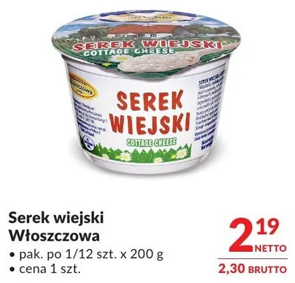 Serek wiejski Włoszczowa promocja w Makro