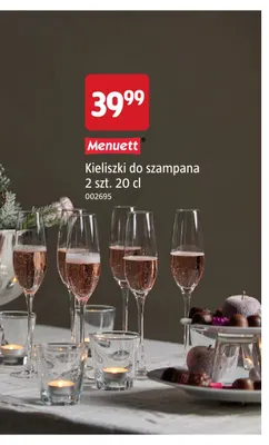 Kieliszki do szampana 2-pak Menuett promocja w Jula