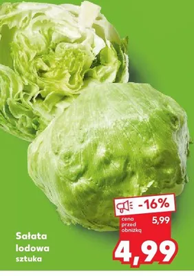 Sałata lodowa sztuka promocja w Kaufland