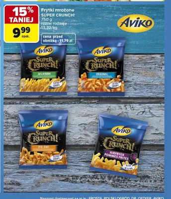 Frytki mrożone Super Crunch! Aviko promocja w Carrefour