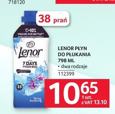 Płyn do płukania Lenor 798ml promocja w Selgros