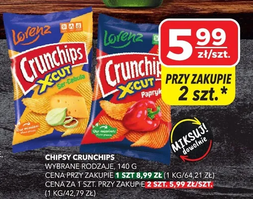 Chipsy Crunchips X-Cut promocja w Top Market