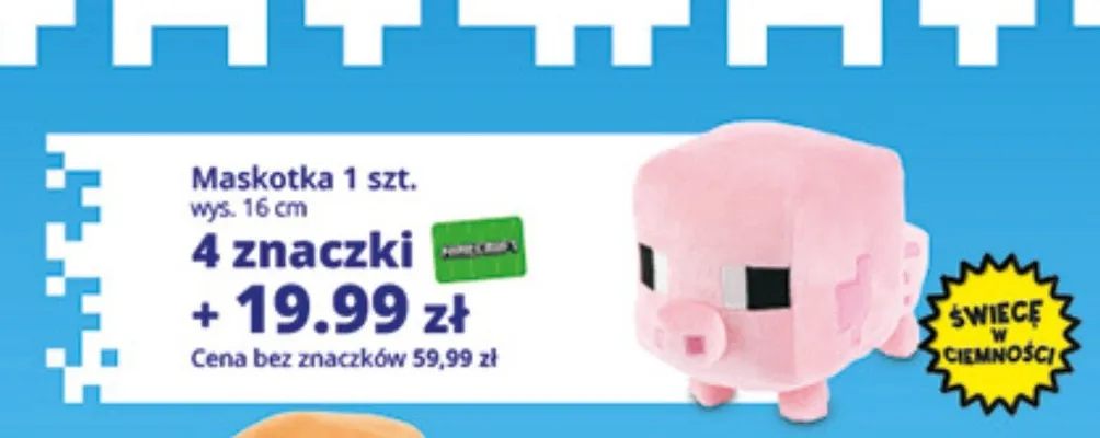 Maskotka Minecraft Świnka promocja w Auchan