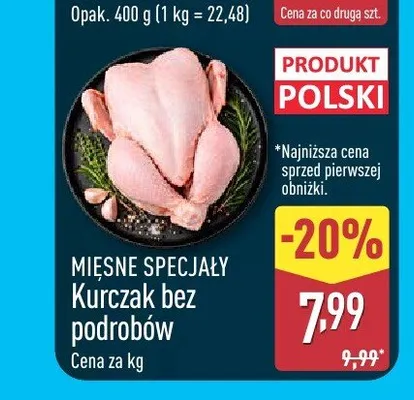 Kurczak bez podrobów Mięsne Specjały promocja w Aldi