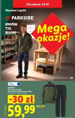 Ocieplane spodnie robocze męskie Parkside promocja w Lidl