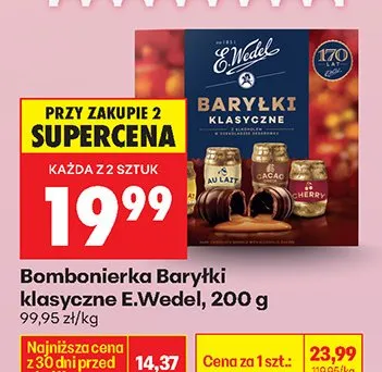 Bombonierka Baryłki klasyczne promocja w Biedronka